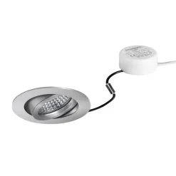 Indbygningsspots ^ BRUMBERG LED indbygningsspot Tirrel-R, RC, rund driver, mat aluminium