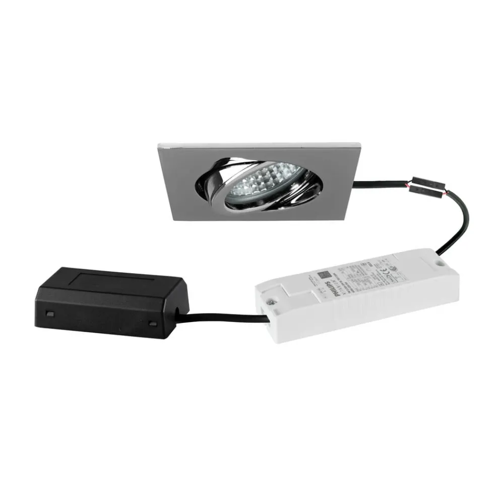 BRUMBERG Indbygningsspots > LED indbygningsspot Tirrel-S, DALI, tilslutningsboks, krom