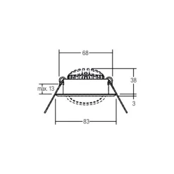 BRUMBERG Arbejdsrum/Kontor|Indbygningsspots > LED-indbygningsspot BB09, RC, tilslutningsboks, hvid