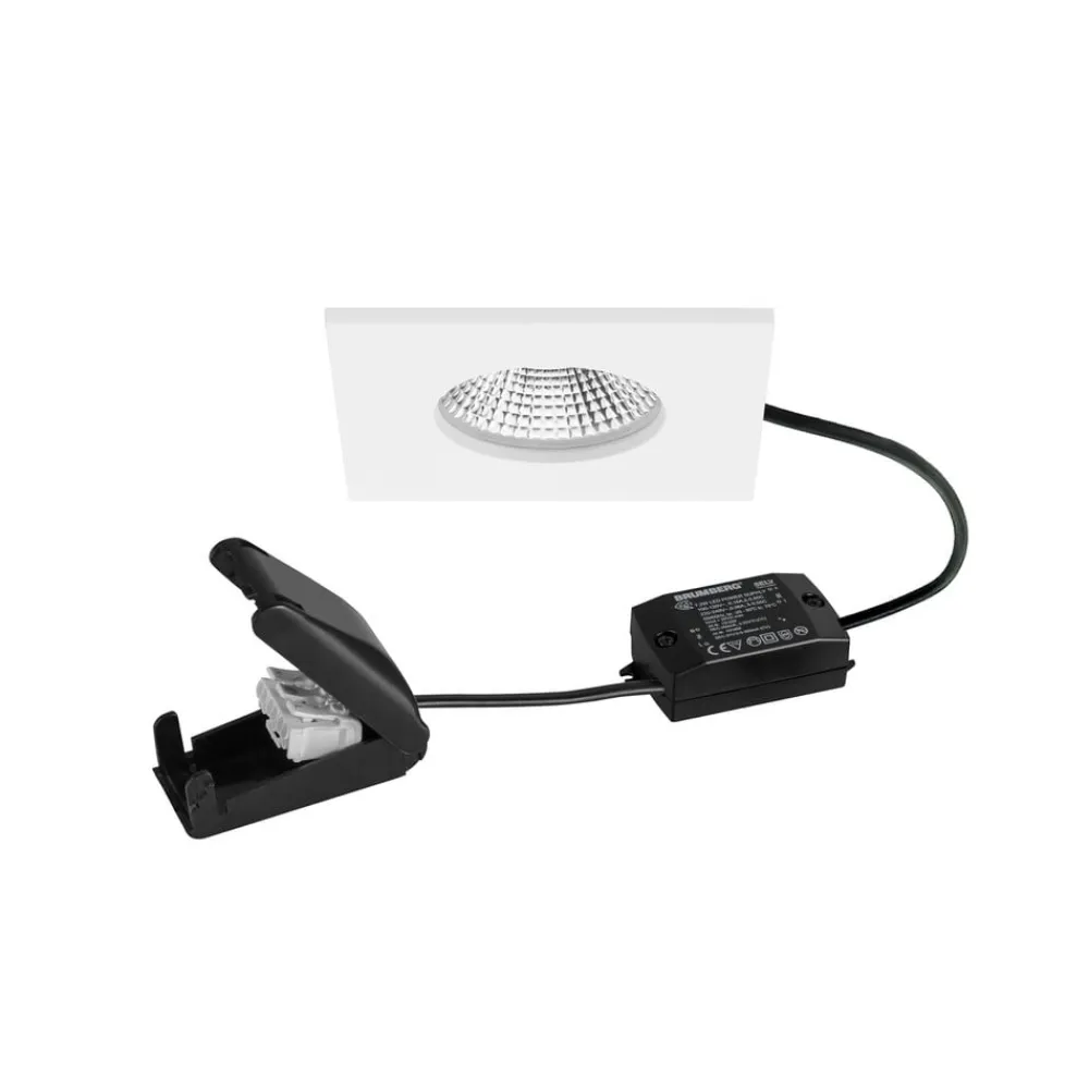 BRUMBERG Loftlamper|Indbygningsspots > LED-spot BB21 IP65 tænd/sluk-tilslutningsdåse struktureret hvid