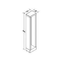 Gadebelysning ^ BRUMBERG LED stibelysning Addia, grafit, IP54, højde 90 cm