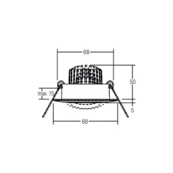 BRUMBERG Indbygningsspots > Spot BB13 dim2warm RC-dim tilslutningsboks, krom