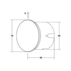 BRUMBERG Indbygningsspots > Wall Kit68 lampe flad rund sort