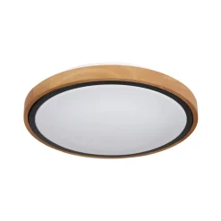 Globo Loftlamper|Loftlamper > Bruno LED-loftslampe med træramme CCT Ø 30 cm