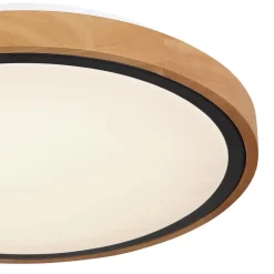 Globo Loftlamper|Loftlamper > Bruno LED-loftslampe med træramme CCT Ø 30 cm