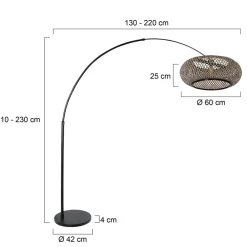 Steinhauer Gulvlamper|Gulvlamper > Bue-gulvlampe Sparkled Light sort