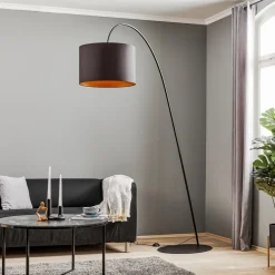 Nowodvorski Lighting Gulvlamper > Buelampe Alice med sort og guld skærm