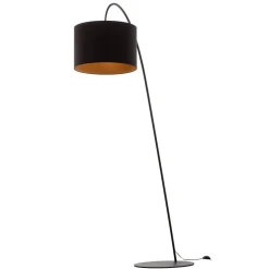 Nowodvorski Lighting Gulvlamper > Buelampe Alice med sort og guld skærm