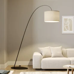 Gulvlamper|Gulvlamper ^ Nowodvorski Lighting Buelampe Alice med tekstilskærm, kaffe