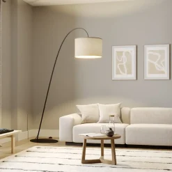 Gulvlamper|Gulvlamper ^ Nowodvorski Lighting Buelampe Alice med tekstilskærm, kaffe