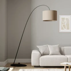 Gulvlamper|Gulvlamper ^ Nowodvorski Lighting Buelampe Alice med tekstilskærm, kaffe