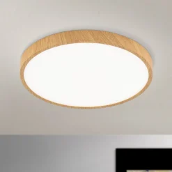 ORION Loftlamper > Bully LED-loftlampe med træ-look, Ø 28 cm