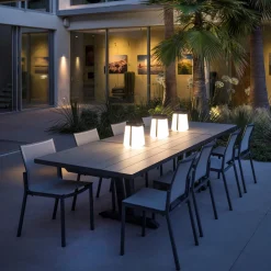 Les Jardins Solcellelamper > Bump 300 soldrevet lanterne, bærbar, grå