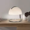 Näve Bordlamper > Burano bordlampe, hvid, højde 25 cm, glas/metal, E27