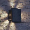 Solcellelamper ^ Calex Altamura udendørs LED-væglampe, indirekte, sort