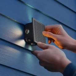 Solcellelamper ^ Calex Altamura udendørs LED-væglampe, indirekte, sort