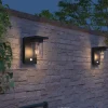 Solcelle Lampe Med Sensor|Væglampe Med Sensor ^ Calex Asti udendørs LED-væglampe, sensor, IP44, sort