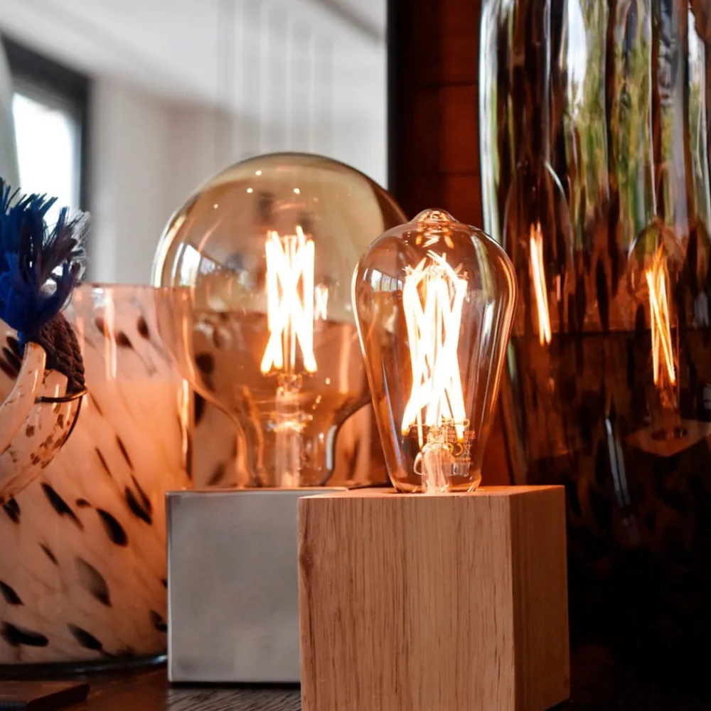 Calex Dæmpbar Led-Pære|Filament Pære > E27 ST64 3,5 W LED-filament guld 821, dæmpes