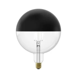 Calex Dæmpbar Led-Pære > Kalmar Top topforspejlet E27 6 W sort Ø20cm