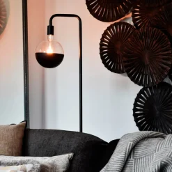 Calex Dæmpbar Led-Pære > Kalmar Top topforspejlet E27 6 W sort Ø20cm