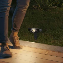 Udendørs Spot ^ Calex LED-spot med jordspyd Padoa, 2-pak, sort