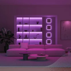 Dekorationsbelysning|Led Strips ^ Calex LED-strip Vibey, længde 5 m, stik, fjernbetjening, RGB, CCT