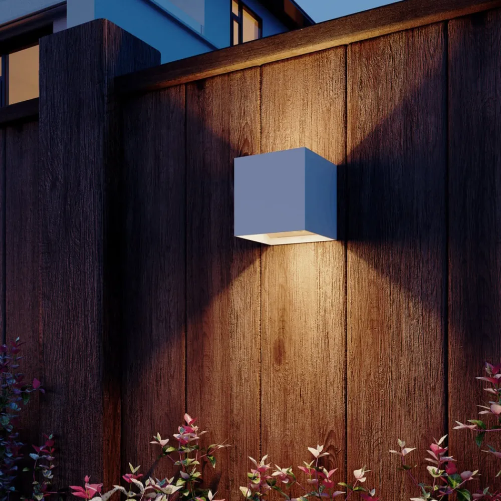 Calex Væglampe Med Sensor|Terrassebelysning > LED-udendørs væglampe med batteri og sensor Volterra, hvid, IP44