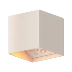 Væglampe Med Sensor ^ Calex LED-udendørs væglampe med batteri og sensor Volterra, sand, IP44