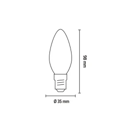 Calex Dæmpbar Led-Pære|Filament Pære > Smart E14 B35 stearinlys 4,9W 1800-3000K dæmpbar guld