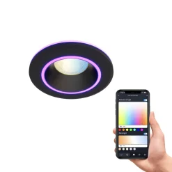 Calex Loftlamper|Indbygningsspots > Smart Halo downlight CCT RGB sort