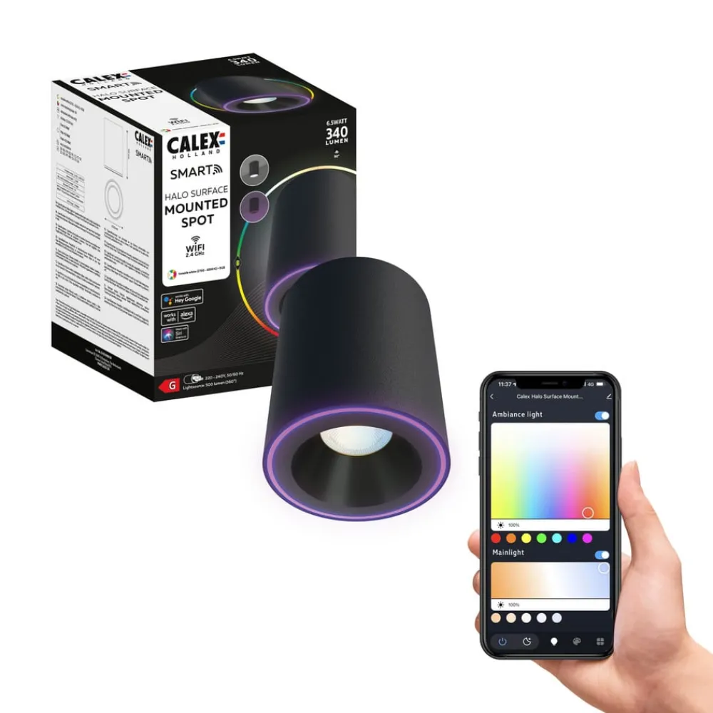 Calex Spotlights > Smart Halo Spot LED loftspot, sort
