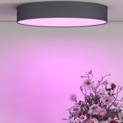 Calex Arbejdsrum/Kontor|Loftlamper > Smart LED-loftlampe Fabric, Ø 30 cm, RGBW, dæmpbar