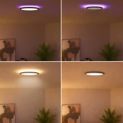 Calex Loftlamper|Loftlamper > Smart LED-loftlampe HALO Ø 40 cm sort IP54 RGB CCT