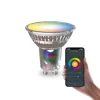 Dæmpbar Led-Pære|Smarte Lyskilder ^ Calex Smart LED-pære Reflektor GU10 4,9W RGB CCT 5cm