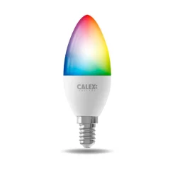 Calex Dæmpbar Led-Pære|Smarte Lyskilder > Smart LED stearinlys E14 B35 4,9W CCT RGB