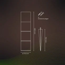 Calex Gadebelysning > Smart Outdoor Gardenpost RGBW sokkellampe