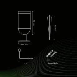 Calex Sokkellamper|Udendørs Spot > Smart Outdoor Gardenspot spotlight, CCT, RGB