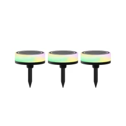 Gadebelysning ^ Calex Smart Outdoor Ground Spot, CCT RGB 3 lyskilder.
