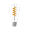 Dæmpbar Led-Pære|Filament Pære ^ Calex Smart Rustic E27 ST64 LED 4,9W Filament RGBW