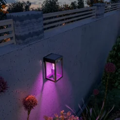 Solcelle Lampe Med Sensor|Væglampe Med Sensor ^ Calex Smart udendørs solcellelanterne, sensor, RGBW