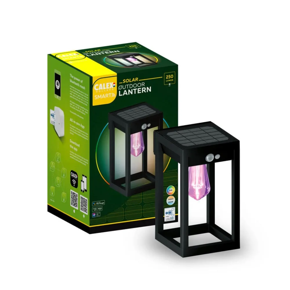 Solcelle Lampe Med Sensor|Væglampe Med Sensor ^ Calex Smart udendørs solcellelanterne, sensor, RGBW
