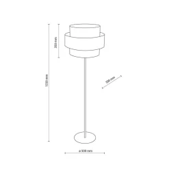 TK Lighting Gulvlamper > Calisto gulvlampe, jute, cylinder, naturbrun, højde 155 cm