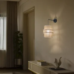 TK Lighting Væglamper > Calisto væglampe, jute, naturbrun, afbryder