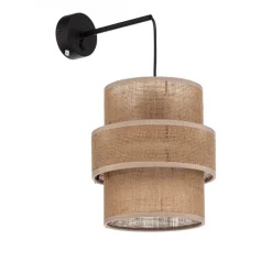 TK Lighting Væglamper > Calisto væglampe, jute, naturbrun, afbryder
