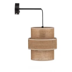 TK Lighting Væglamper > Calisto væglampe, jute, naturbrun, afbryder