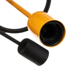 Loftlamper|Loftlamper ^ HELAM Cambridge loftlampe, 4 lyskilder, sort-orange
