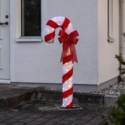 STAR TRADING Dekorationsbelysning|Julepynt > Candycane LED-figur, rød og hvid, højde 120 cm, plast, IP44