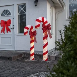 STAR TRADING Dekorationsbelysning|Julepynt > Candycane LED-figur, rød og hvid, højde 120 cm, plast, IP44
