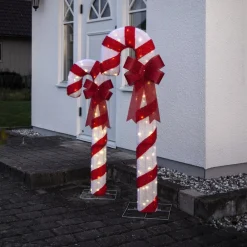 STAR TRADING Dekorationsbelysning|Julepynt > Candycane LED-figur, rød og hvid, højde 120 cm, plast, IP44
