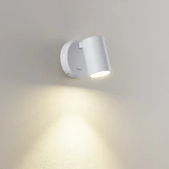 Deko-Light Væglamper|Væglamper > CAN TILT vægspot, hvid, Ø 10 cm, metal, afbryder, GU10